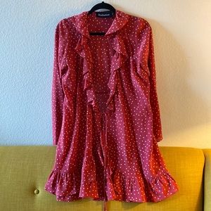 Realisation red and white star dress size M